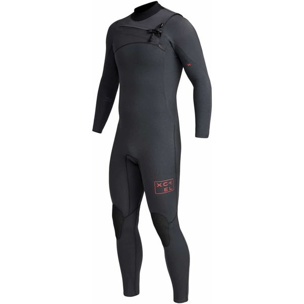 2025 Xcel Hombres Comp X 3/2mm Chest Zip Neopreno MN32C2C9 - Black